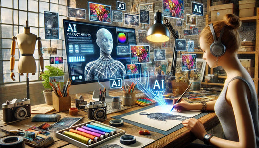 Woman working on computer at desk.