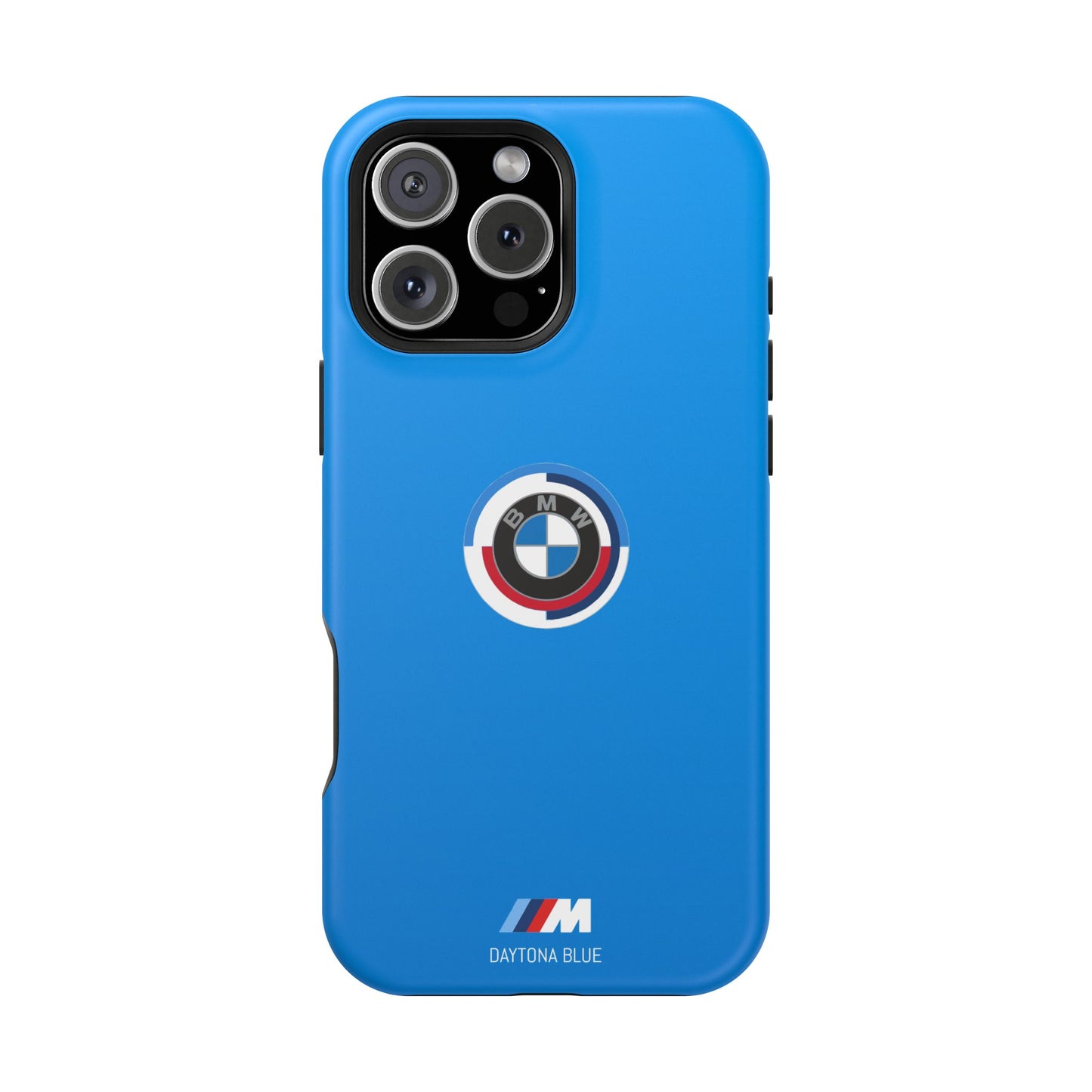 BMW G8X Daytona Blue iPhone MagSafe Tough Case - 50 Jahre Logo and M Piping