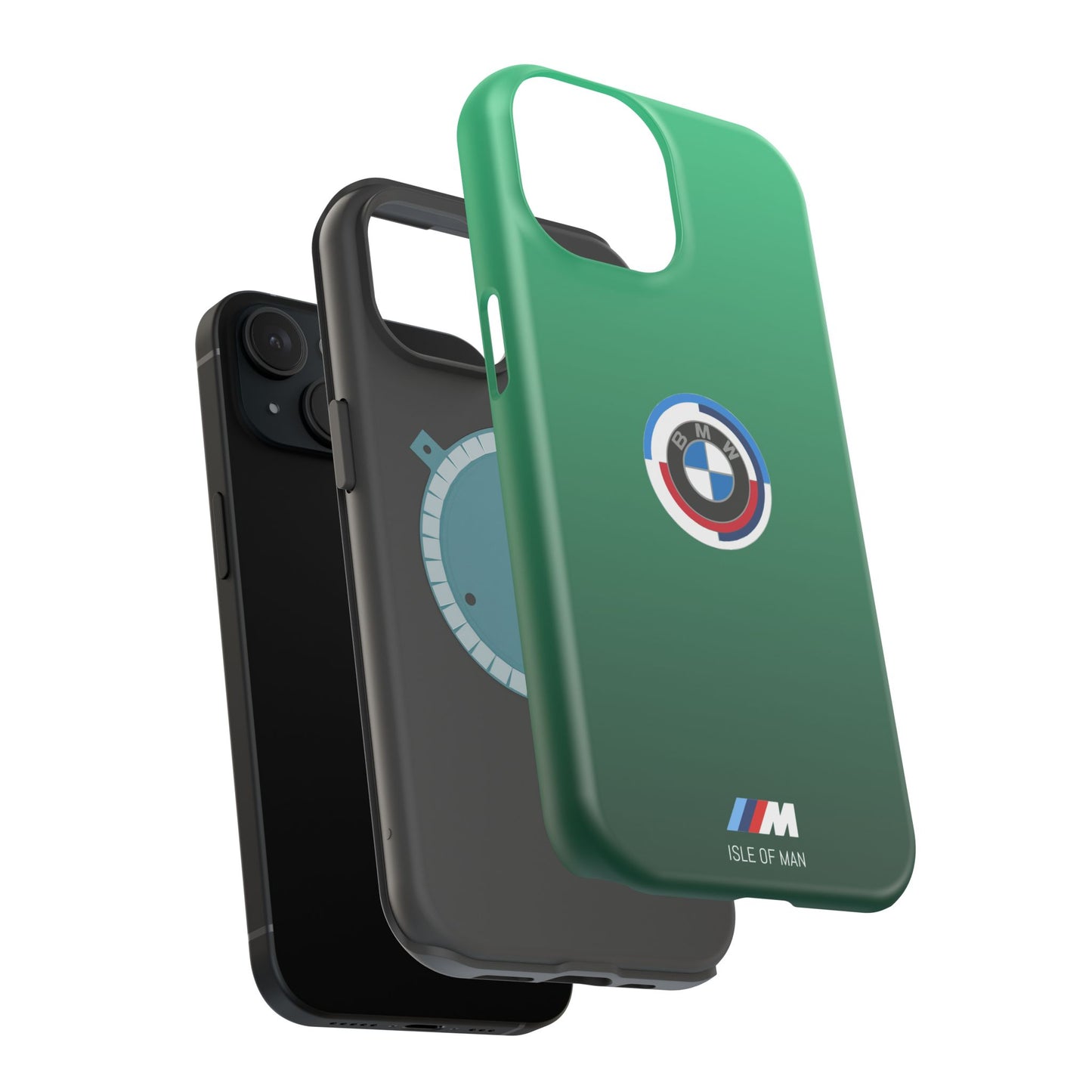 BMW G8X Isle of Man Green iPhone MagSafe Tough Case - 50 Jahre Logo and M Piping