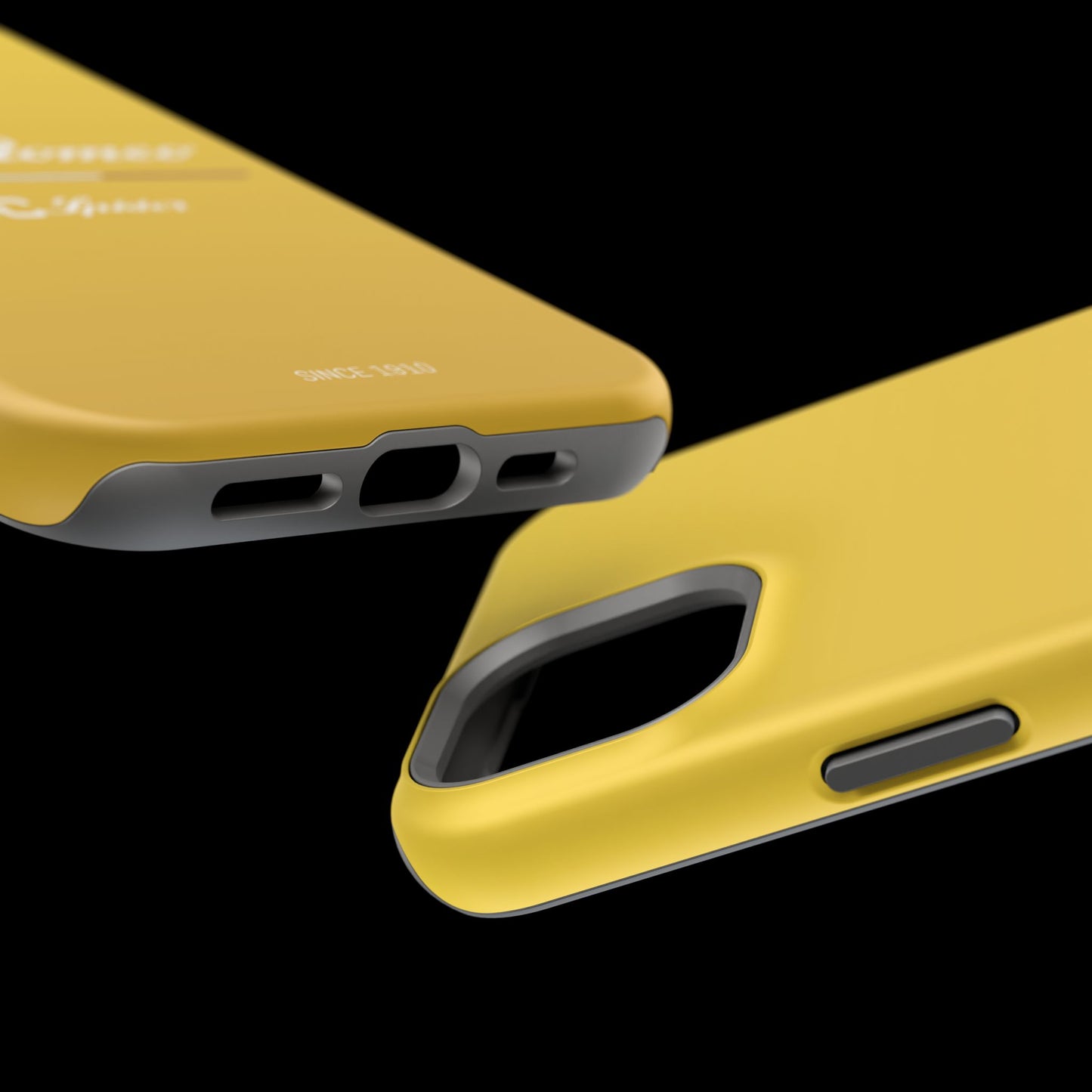 MagSafe® Dual Layer iPhone Case - Alfa Romeo 4C Spider Design in White on Giallo Prototipo