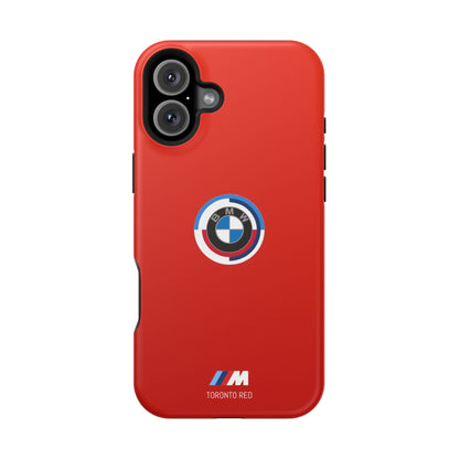 BMW G8X Toronto Red iPhone MagSafe Tough Case - 50 Jahre Logo and M Piping