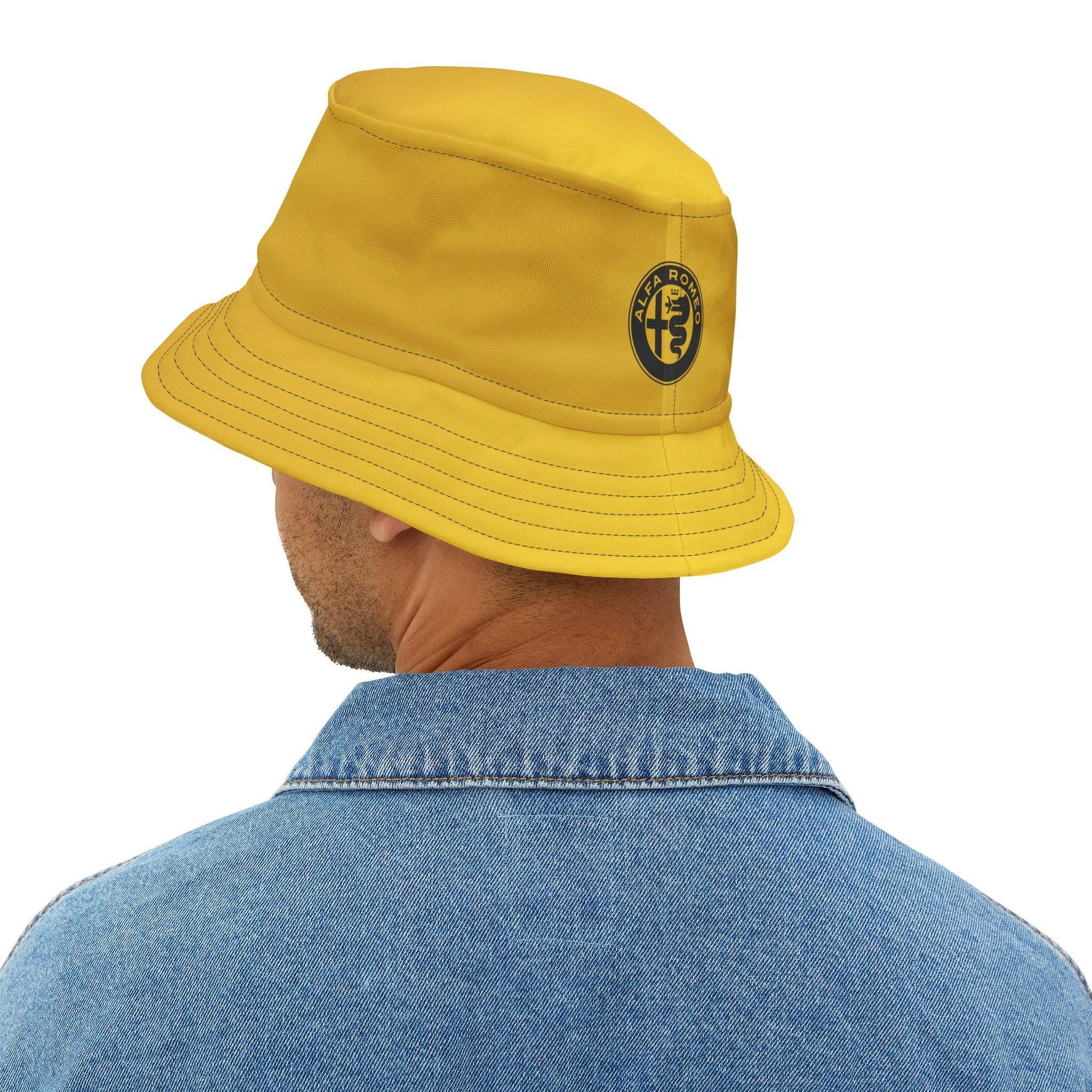 Alfa Romeo 4C Bucket Hat - Giallo Prototipo Yellow, Made in USA - AI Print Spot