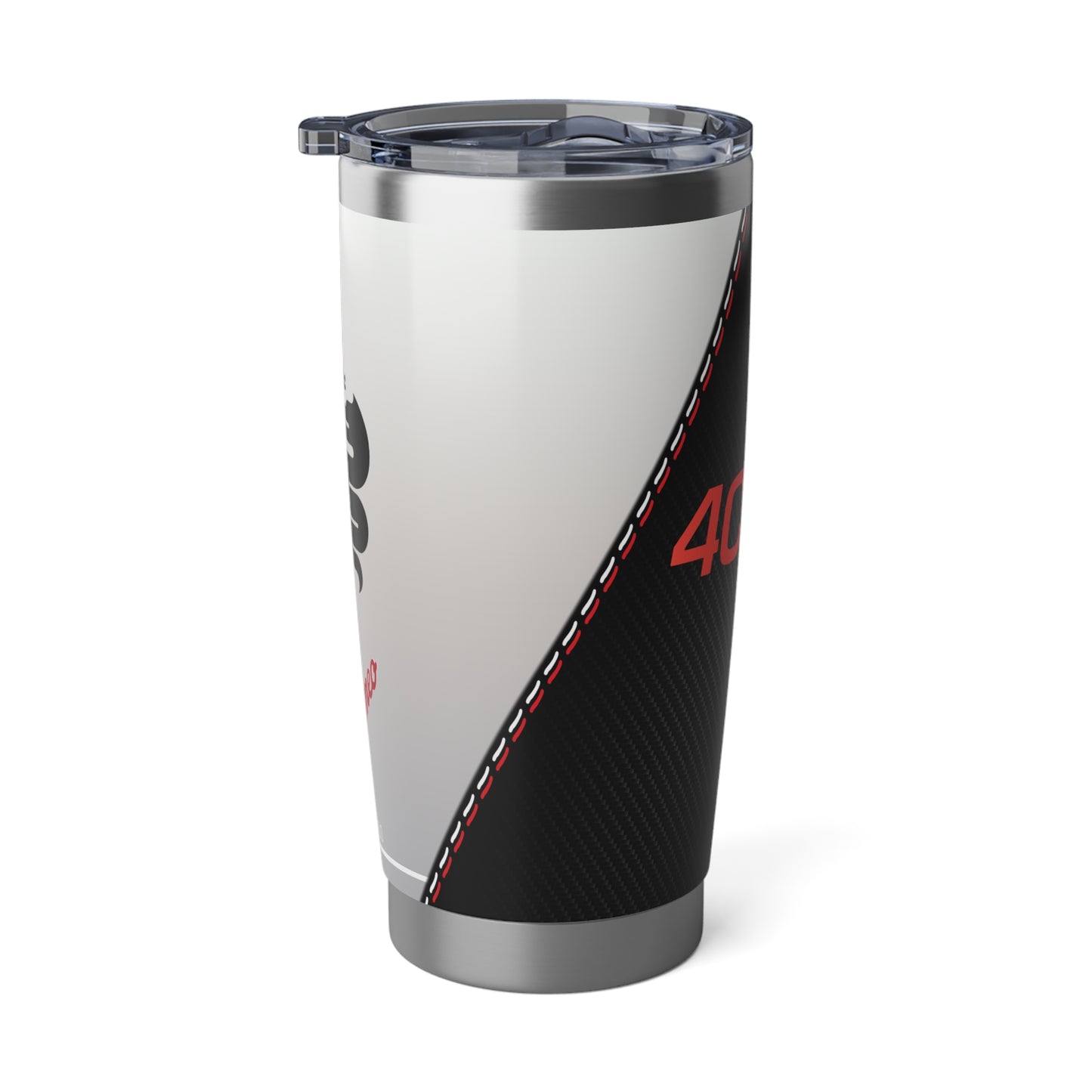 4C Forums Exclusive Vagabond 20oz Tumbler:  Alfa Romeo Madreperla White, Alfa Rosso, Alfa Black + Carbon Fiber Finish