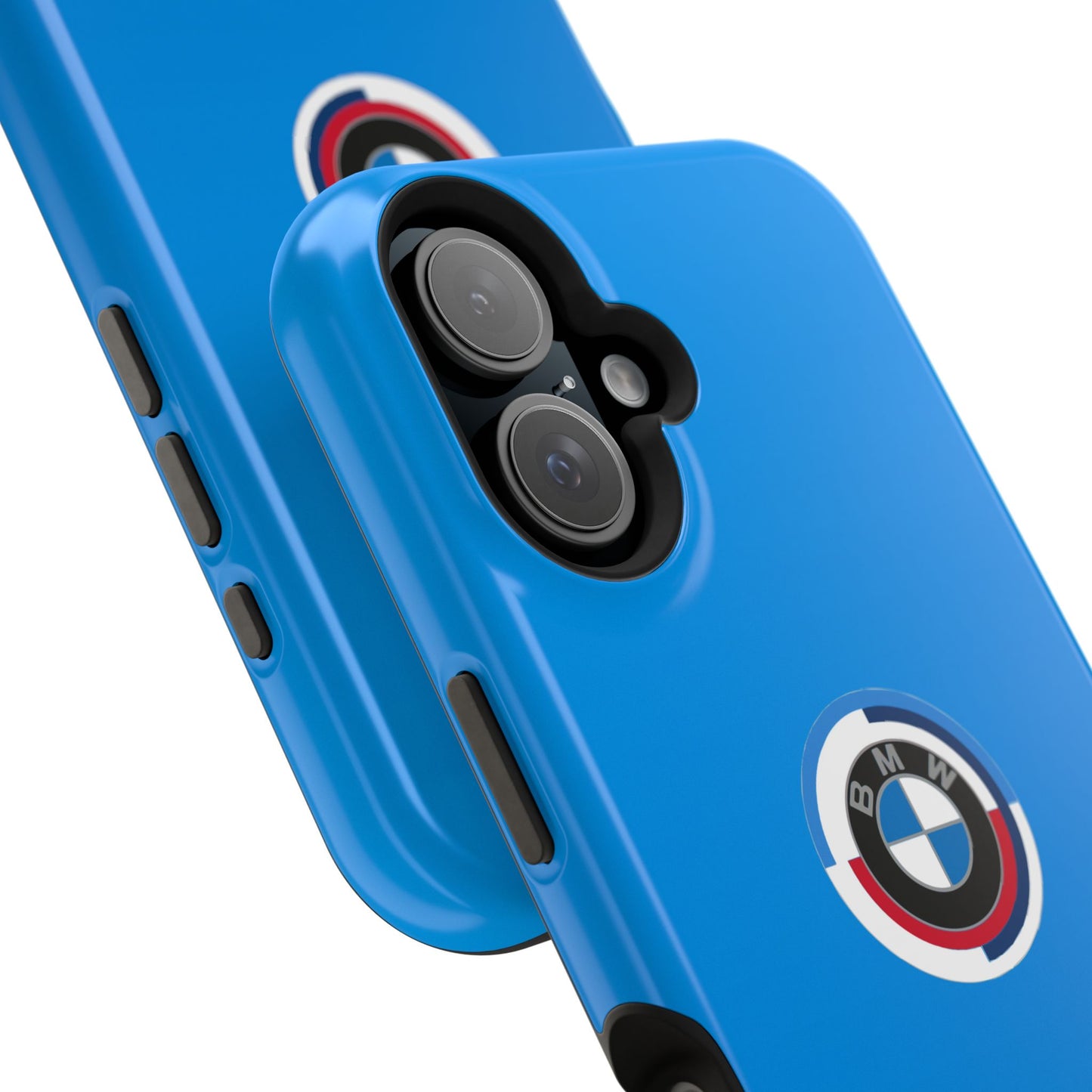 BMW G8X Daytona Blue iPhone MagSafe Tough Case - 50 Jahre Logo and M Piping