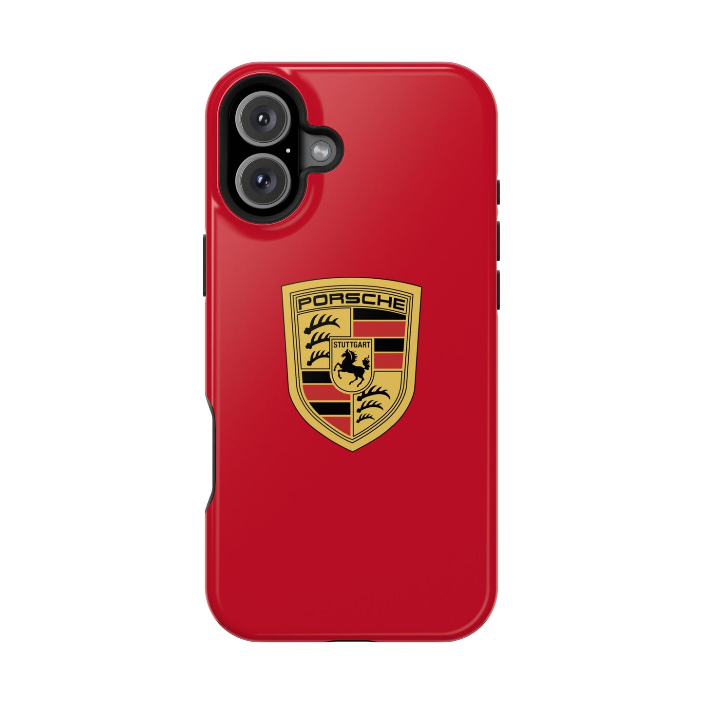 iPhone MagSafe Tough Case - Porsche Crest - Dark Red Gloss/Matte - iPhone 14-16 Pro Max