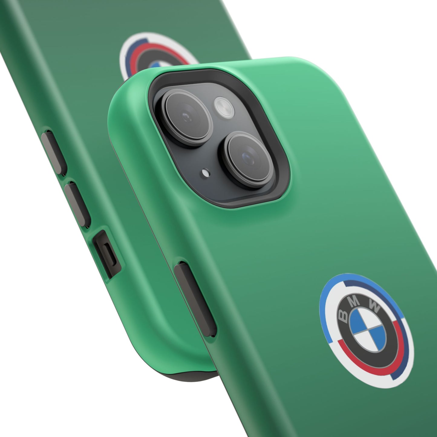 BMW G8X Isle of Man Green iPhone MagSafe Tough Case - 50 Jahre Logo and M Piping