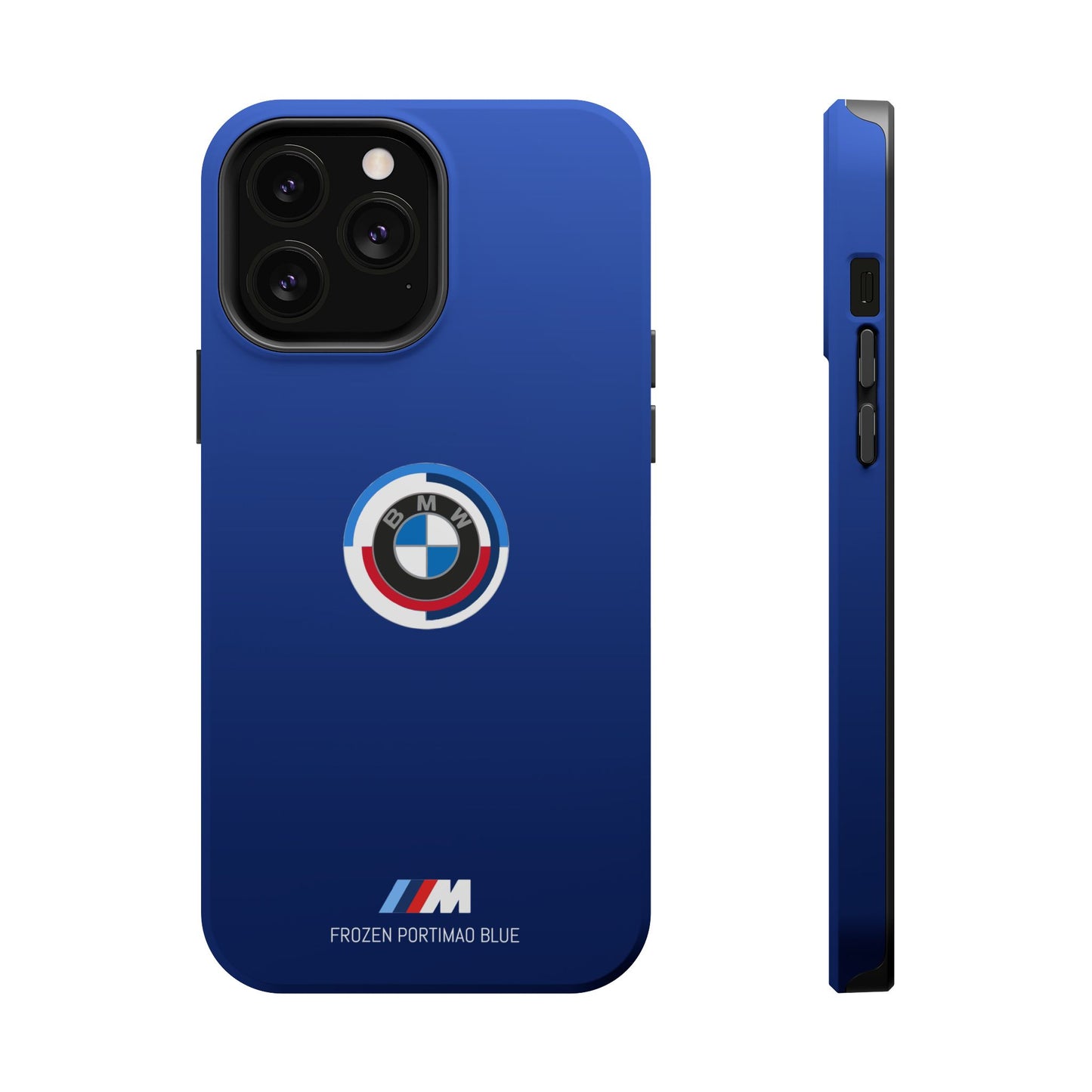 BMW G8X Frozen Portimao Blue iPhone MagSafe Tough Case - 50 Jahre Logo and M Piping