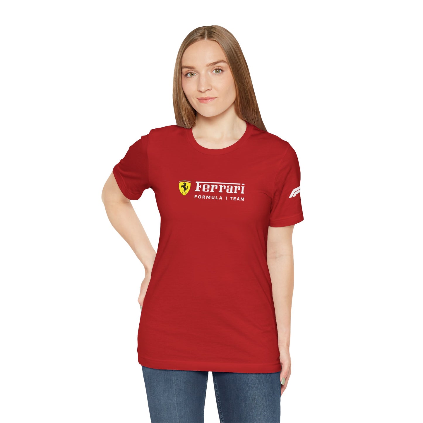 Ferrari Unisex Bella+Canva Ultra Soft T-Shirt – Bequemer Stil – Scuderia und Formel-1-Team – Geschenk für den Auto-Enthusiasten – Auto-Show-Ausrüstung