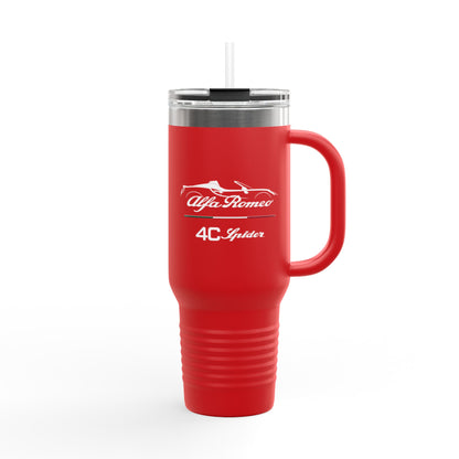 Alfa Romeo 4C Spider 40oz Insulated Travel Mug with Dual-Script Design