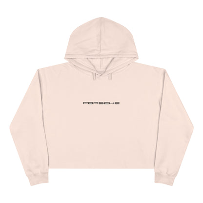 Porsche Crest Crop Hoodie for Women by Lane Seven - Pullover - Black, White or Pink - Ultra Tight-Knit Fleece - Comfy Soft 85/15 Cotton-Poly