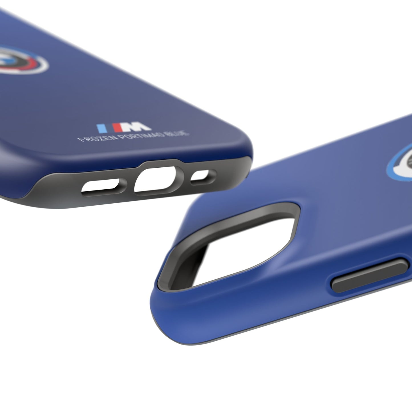 BMW G8X Frozen Portimao Blue iPhone MagSafe Tough Case - 50 Jahre Logo and M Piping