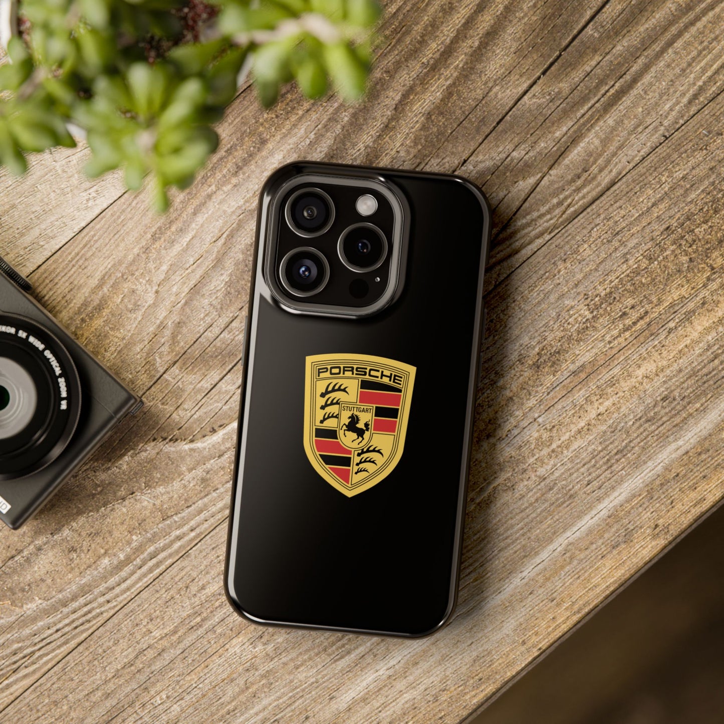 Porsche Crest iPhone MagSafe Elegance Case - iPhone 13 through 16 Pro Max - Black Gloss or Matte