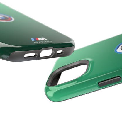 BMW G8X Isle of Man Green iPhone MagSafe Tough Case - 50 Jahre Logo and M Piping