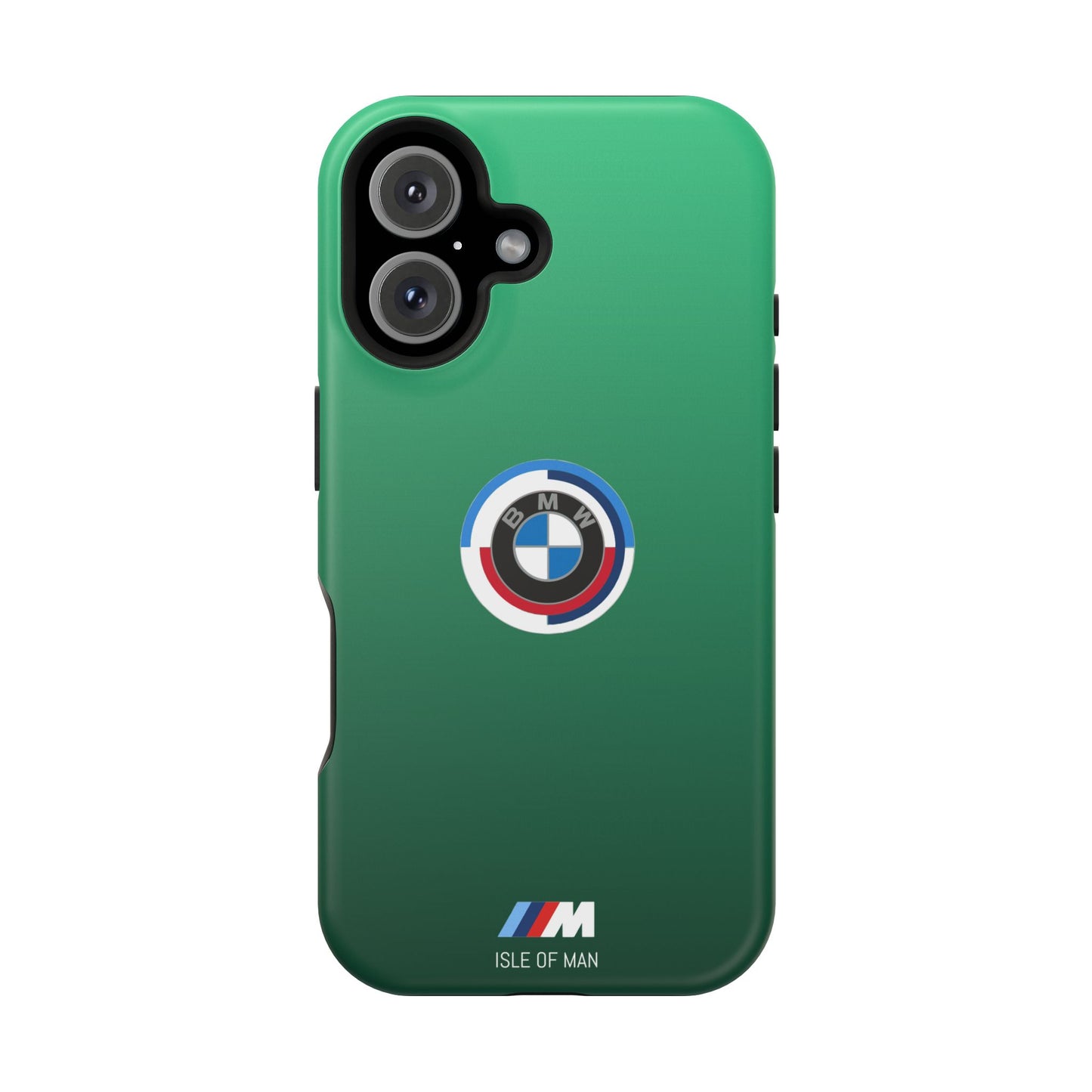 BMW G8X Isle of Man Green iPhone MagSafe Tough Case - 50 Jahre Logo and M Piping