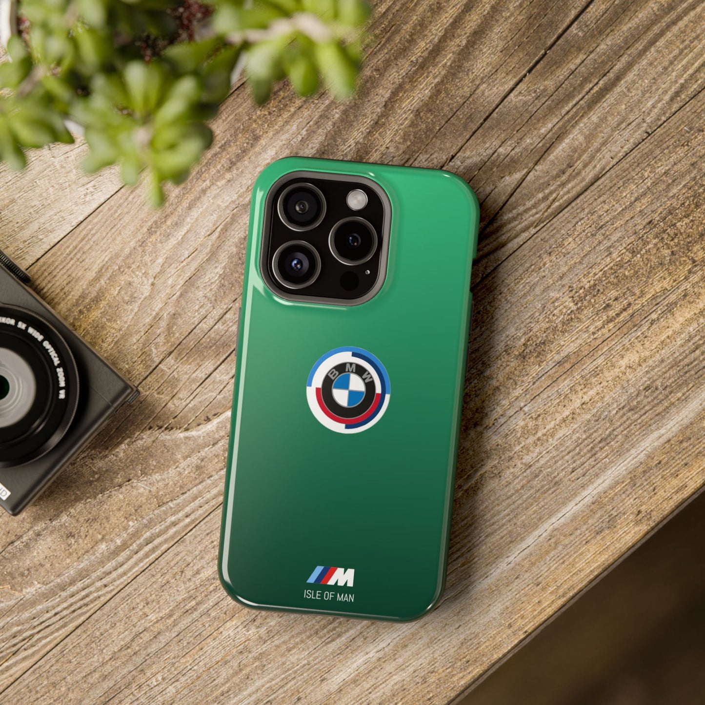 BMW G8X Isle of Man Green iPhone MagSafe Tough Case - 50 Jahre Logo and M Piping