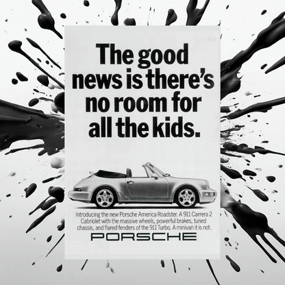 Vintage Porsche Ad Poster - Carrera 911 2 Cabriolet