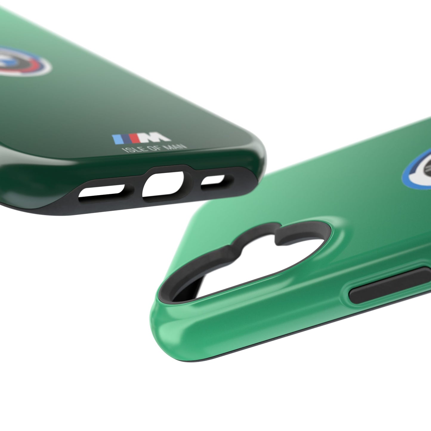 BMW G8X Isle of Man Green iPhone MagSafe Tough Case - 50 Jahre Logo and M Piping