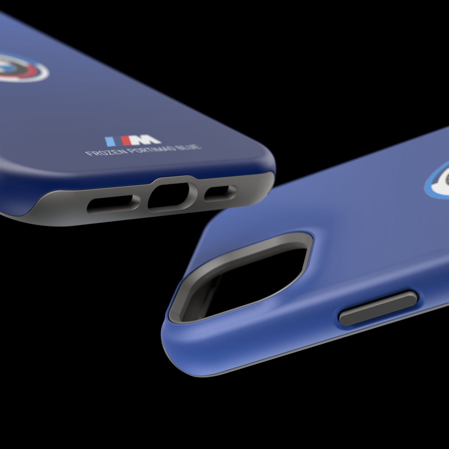 BMW G8X Frozen Portimao Blue iPhone MagSafe Tough Case - 50 Jahre Logo and M Piping