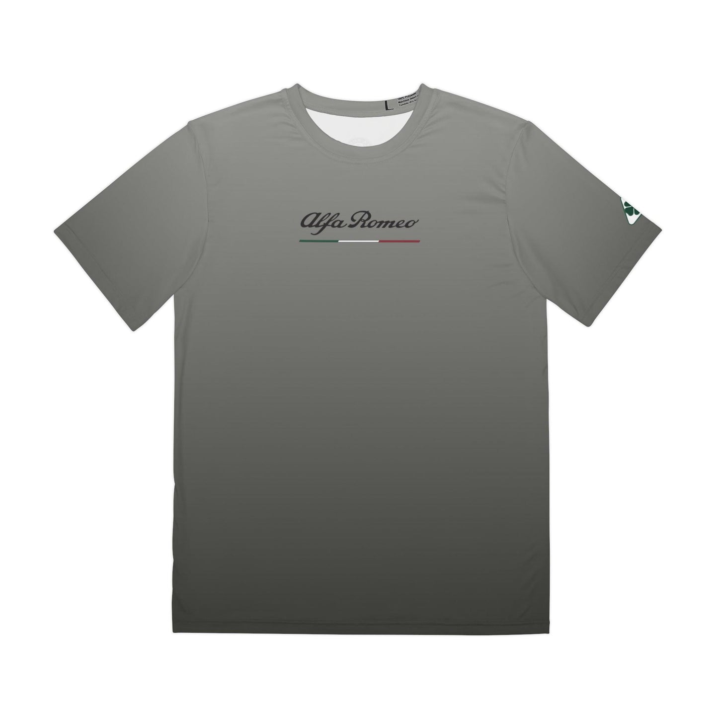 Alfa Romeo Men's Performance Tee - Vesuvio Gray, Moisture-Wicking, Made in USA - Alfa Romeo Enthusiasts - Quadrifoglio Style - AI Print Spot