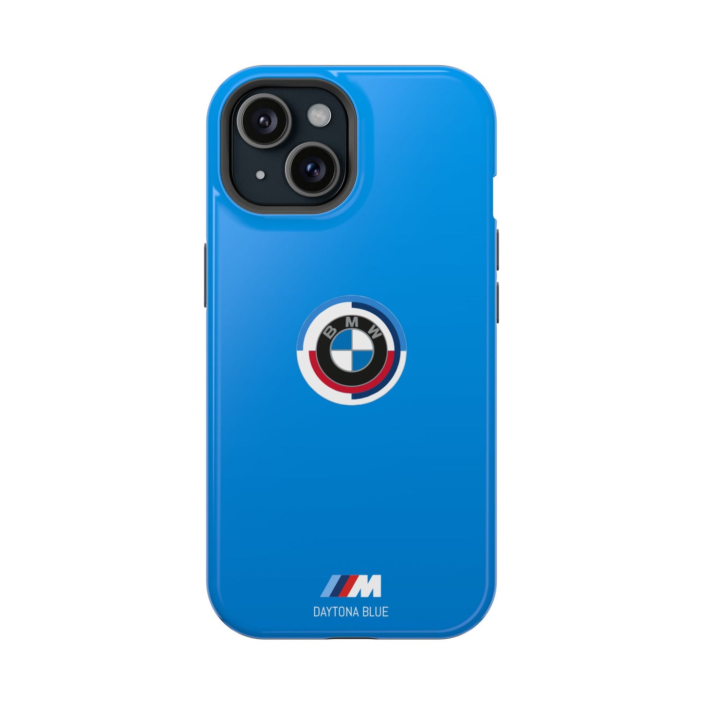 BMW G8X Daytona Blue iPhone MagSafe Tough Case - 50 Jahre Logo and M Piping