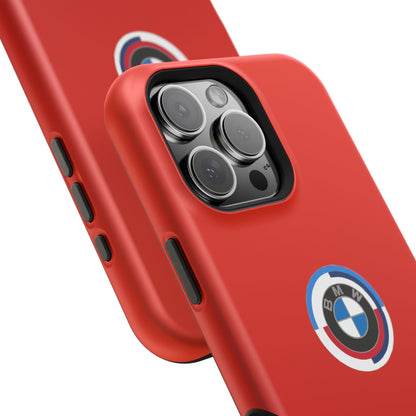 BMW G8X Toronto Red iPhone MagSafe Tough Case - 50 Jahre Logo and M Piping