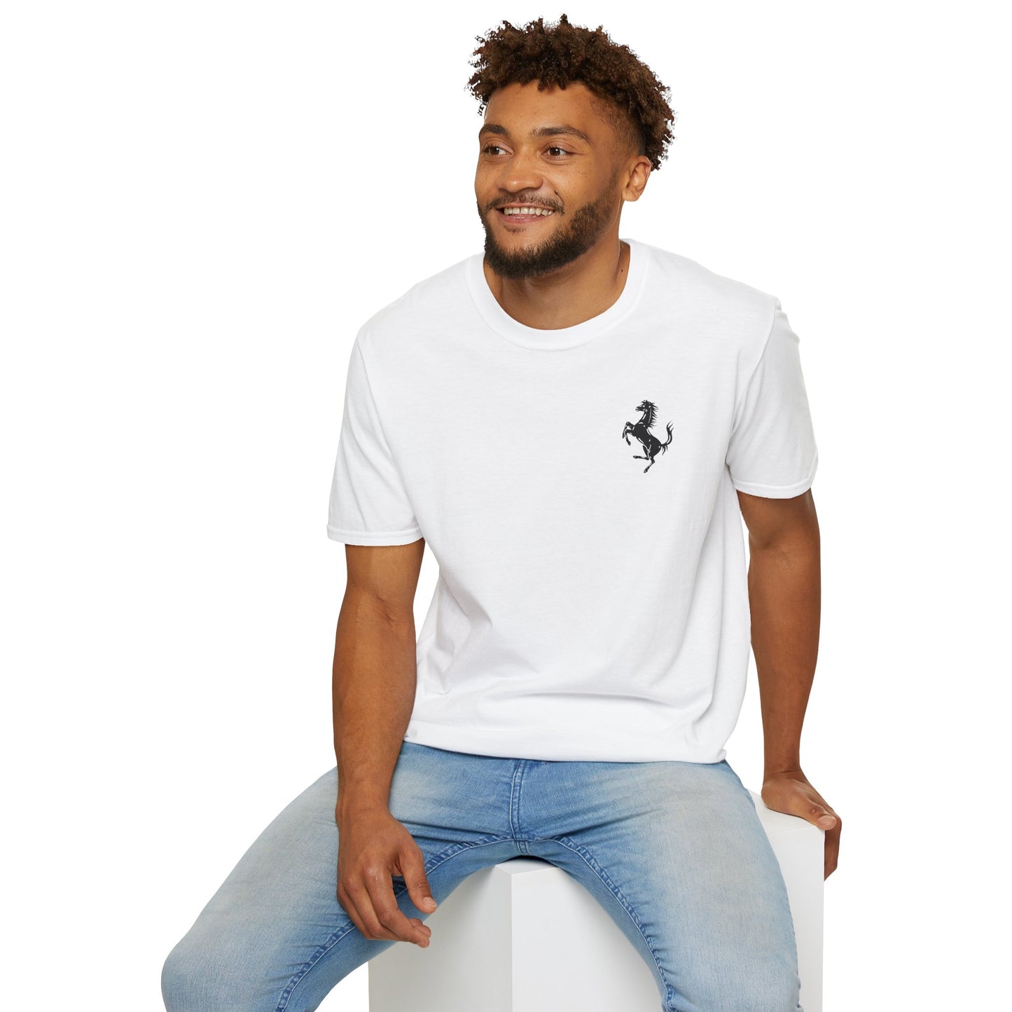 Ferrari Unisex Soft-Style T-Shirt - Prancing Horse & Scuderia Ferrari Logo