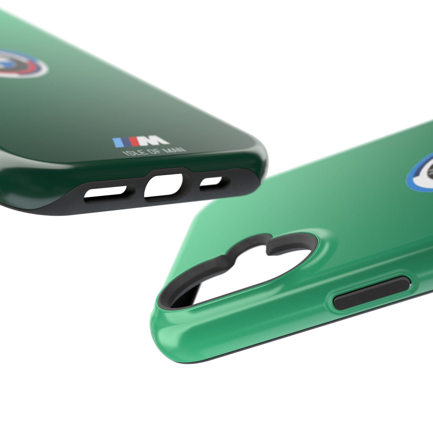 BMW G8X Isle of Man Green iPhone MagSafe Tough Case - 50 Jahre Logo and M Piping