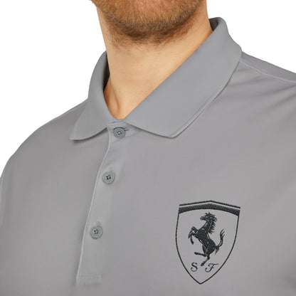 adidas Unisex Performance Polo with Ferrari Scuderia Silhouette Embroidery – Stylish & Functional - Multiple Colors