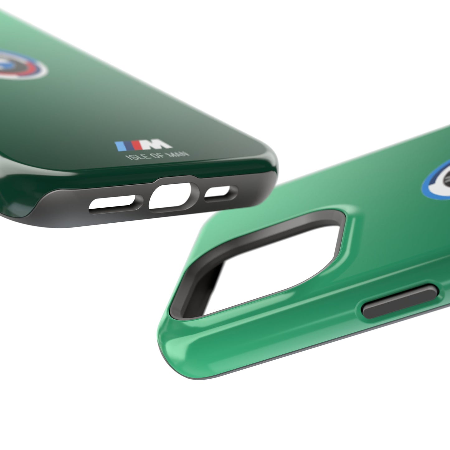 BMW G8X Isle of Man Green iPhone MagSafe Tough Case - 50 Jahre Logo and M Piping