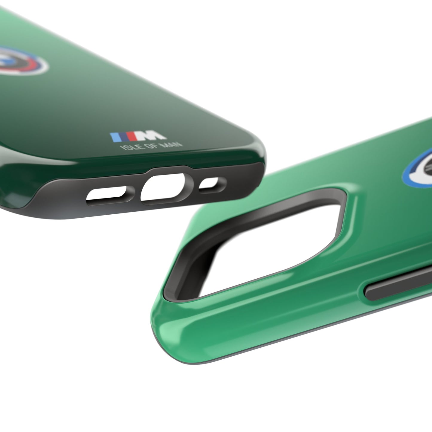 BMW G8X Isle of Man Green iPhone MagSafe Tough Case - 50 Jahre Logo and M Piping