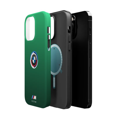 BMW G8X Isle of Man Green iPhone MagSafe Tough Case - 50 Jahre Logo and M Piping