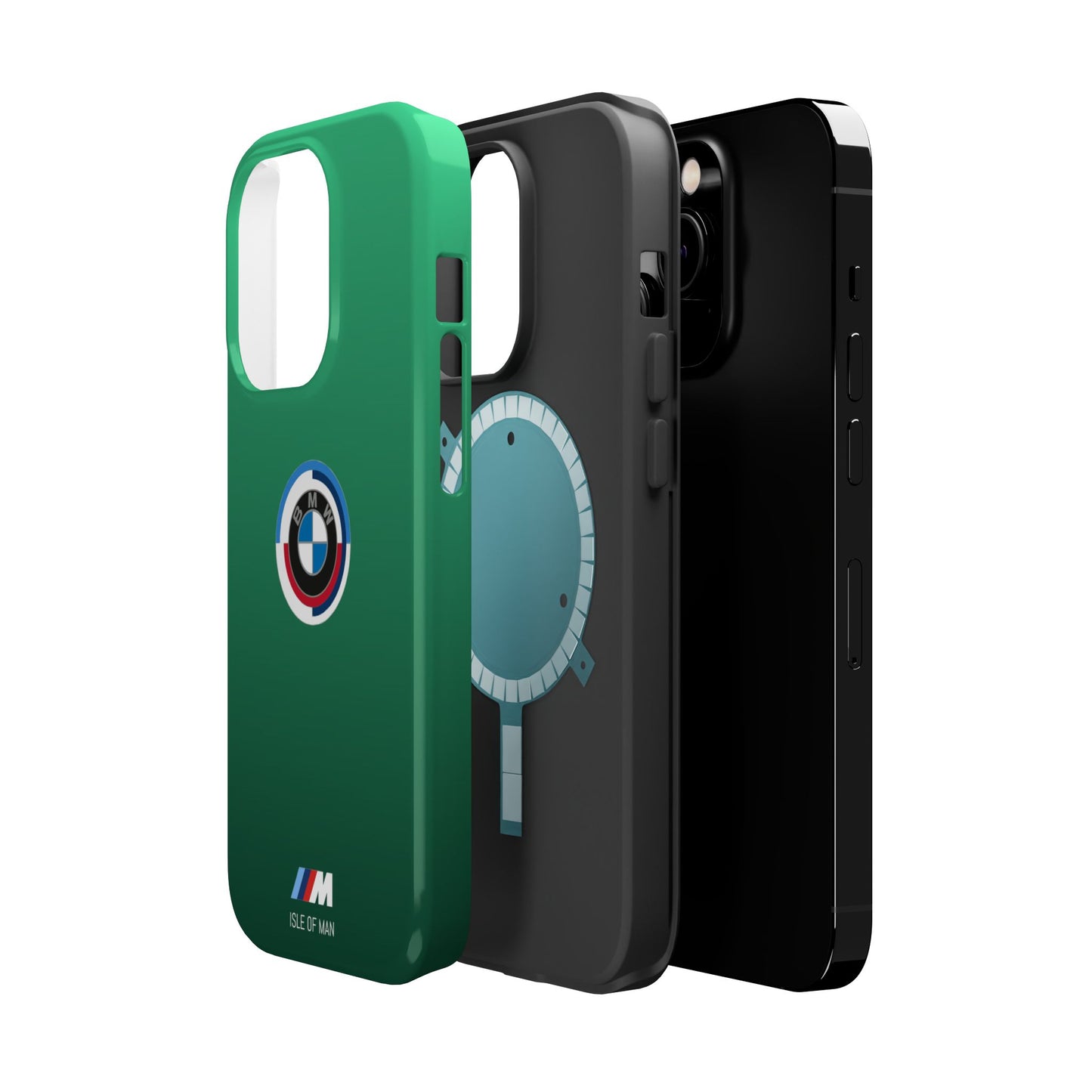 BMW G8X Isle of Man Green iPhone MagSafe Tough Case - 50 Jahre Logo and M Piping