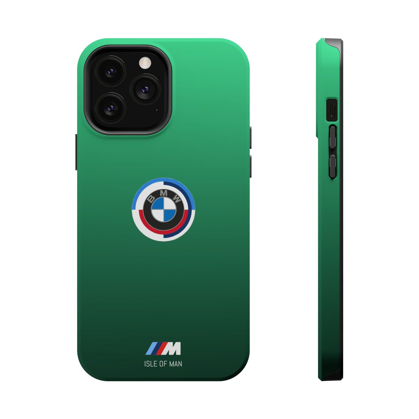 BMW G8X Isle of Man Green iPhone MagSafe Tough Case - 50 Jahre Logo and M Piping