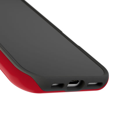 iPhone MagSafe Tough Case - Porsche Crest - Dark Red Gloss/Matte - iPhone 14-16 Pro Max