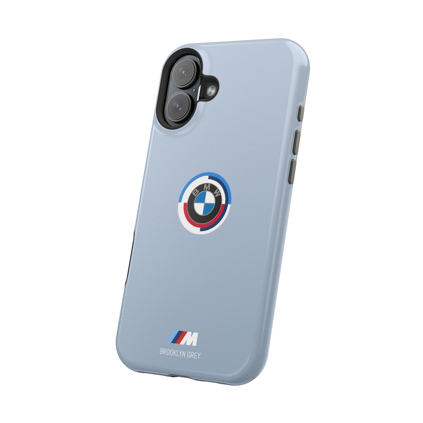 BMW G8X Brooklyn Grey iPhone MagSafe Tough Case - 50 Jahre Logo and M Piping