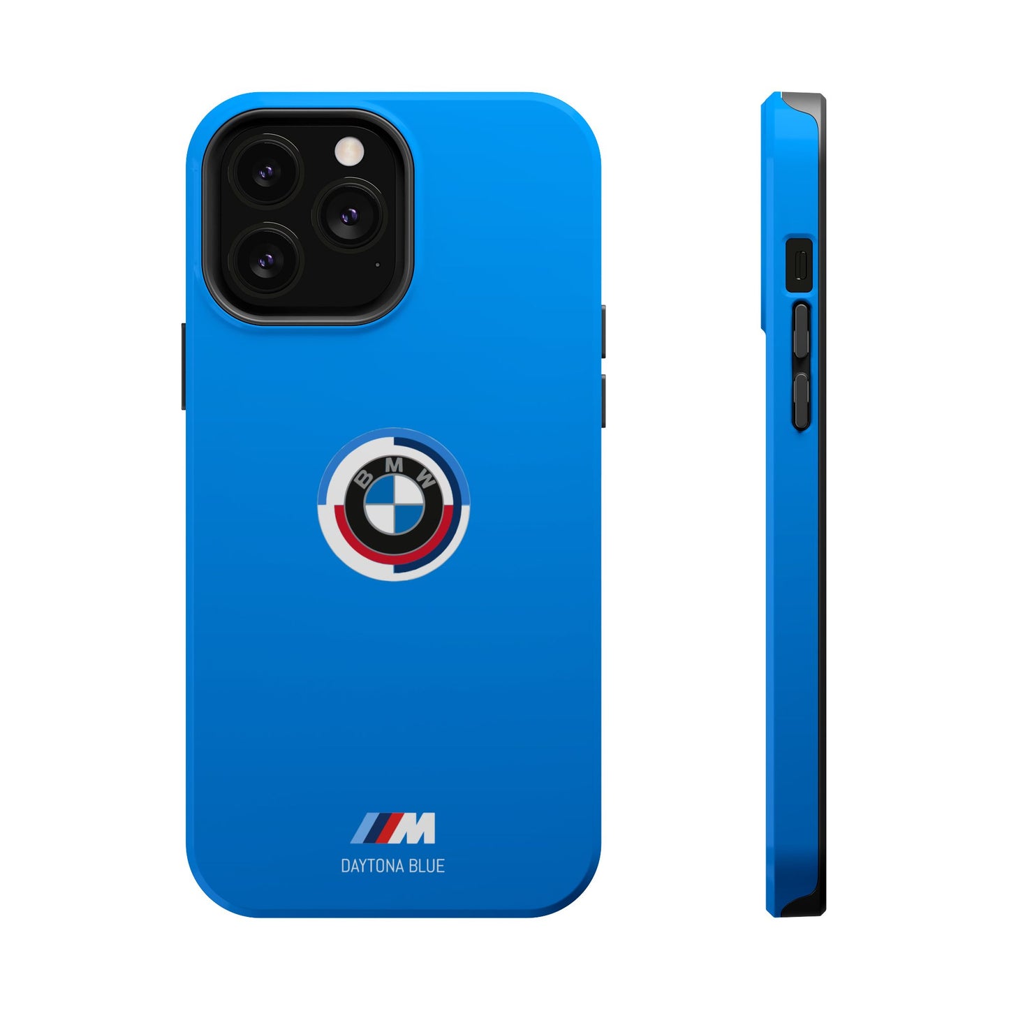 BMW G8X Daytona Blue iPhone MagSafe Tough Case - 50 Jahre Logo and M Piping