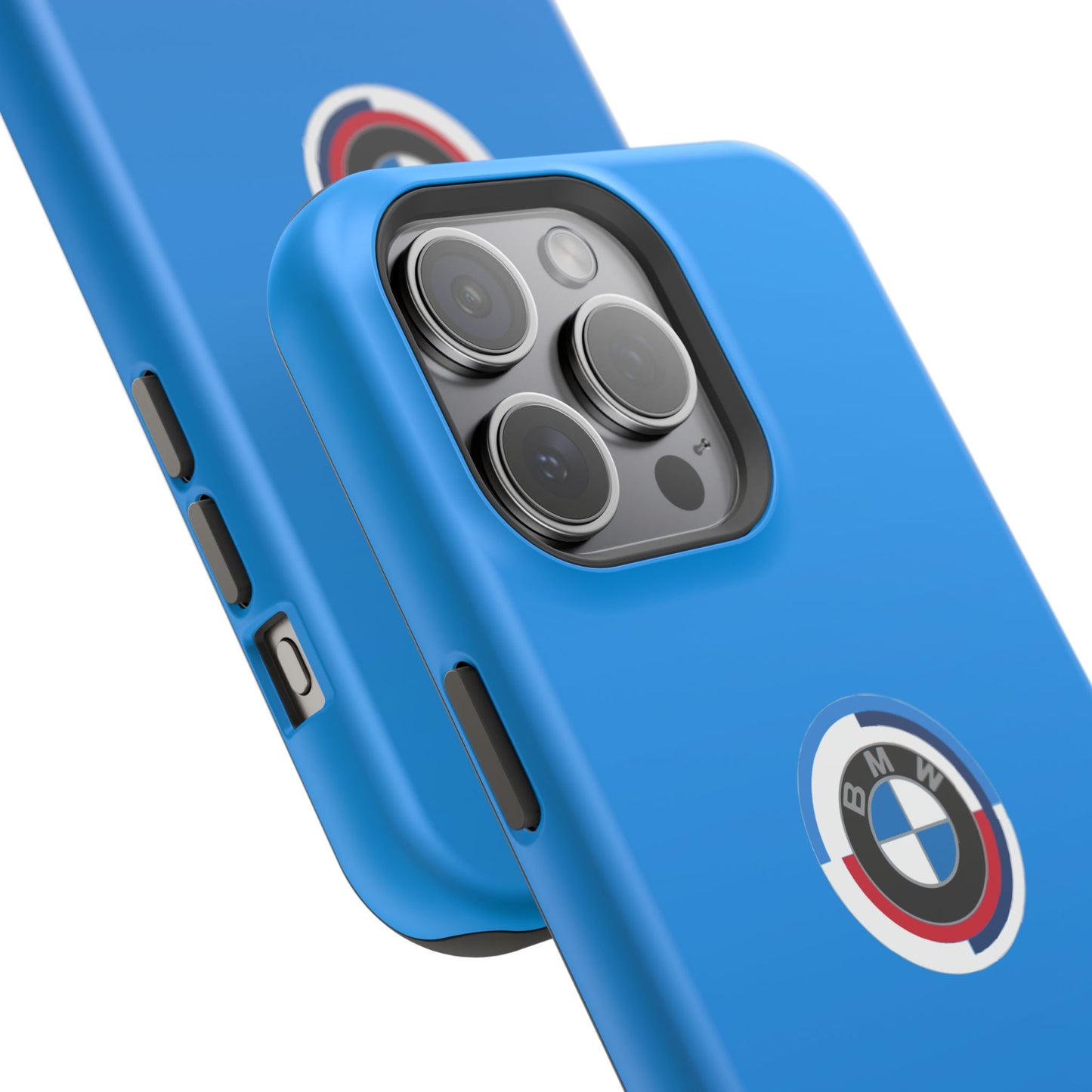 BMW G8X Daytona Blue iPhone MagSafe Tough Case - 50 Jahre Logo and M Piping