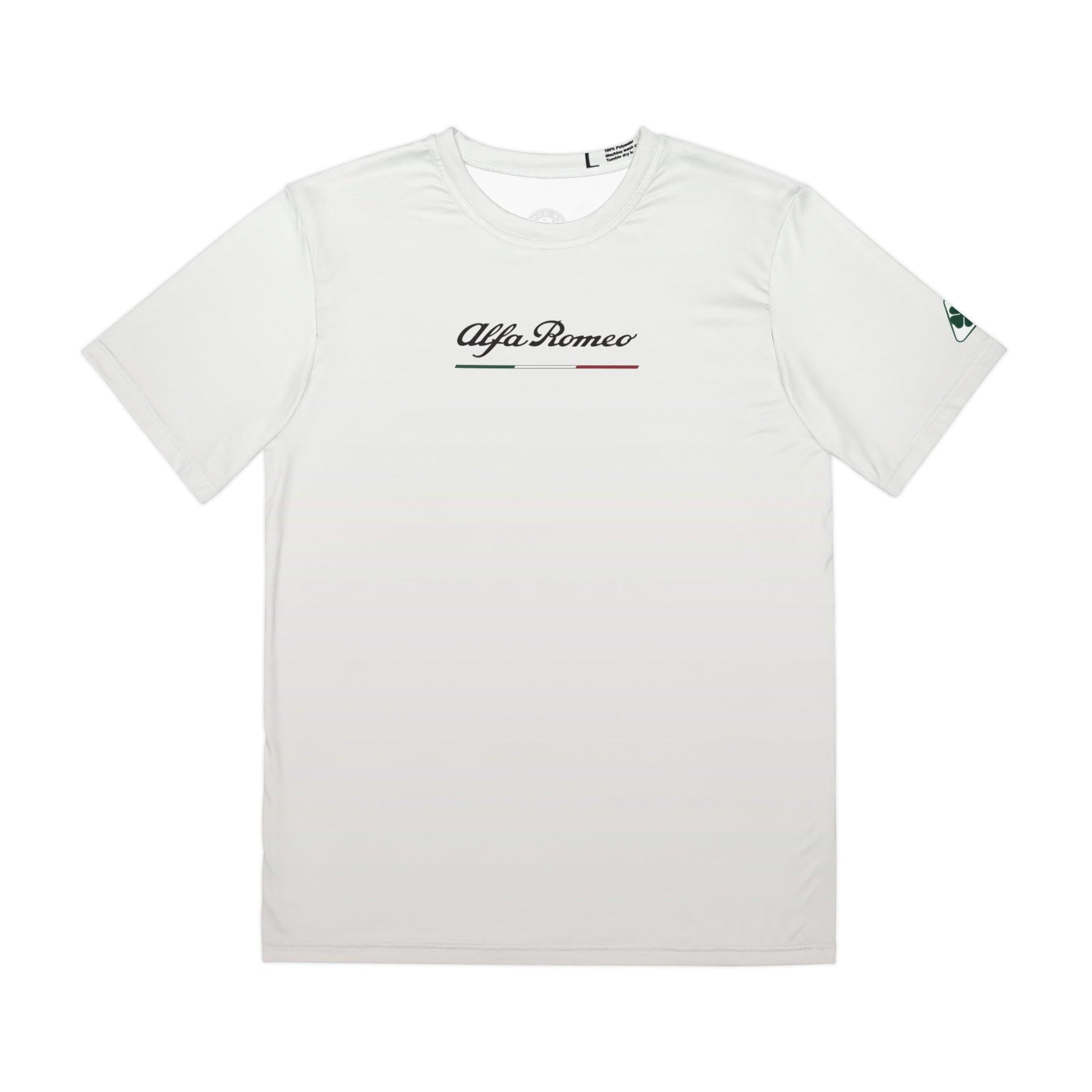 Alfa Romeo Trofeo White Men's Performance Tee - Moisture-Wicking Comfort, Made in USA - Quadrifoglio Style - AI Print Spot