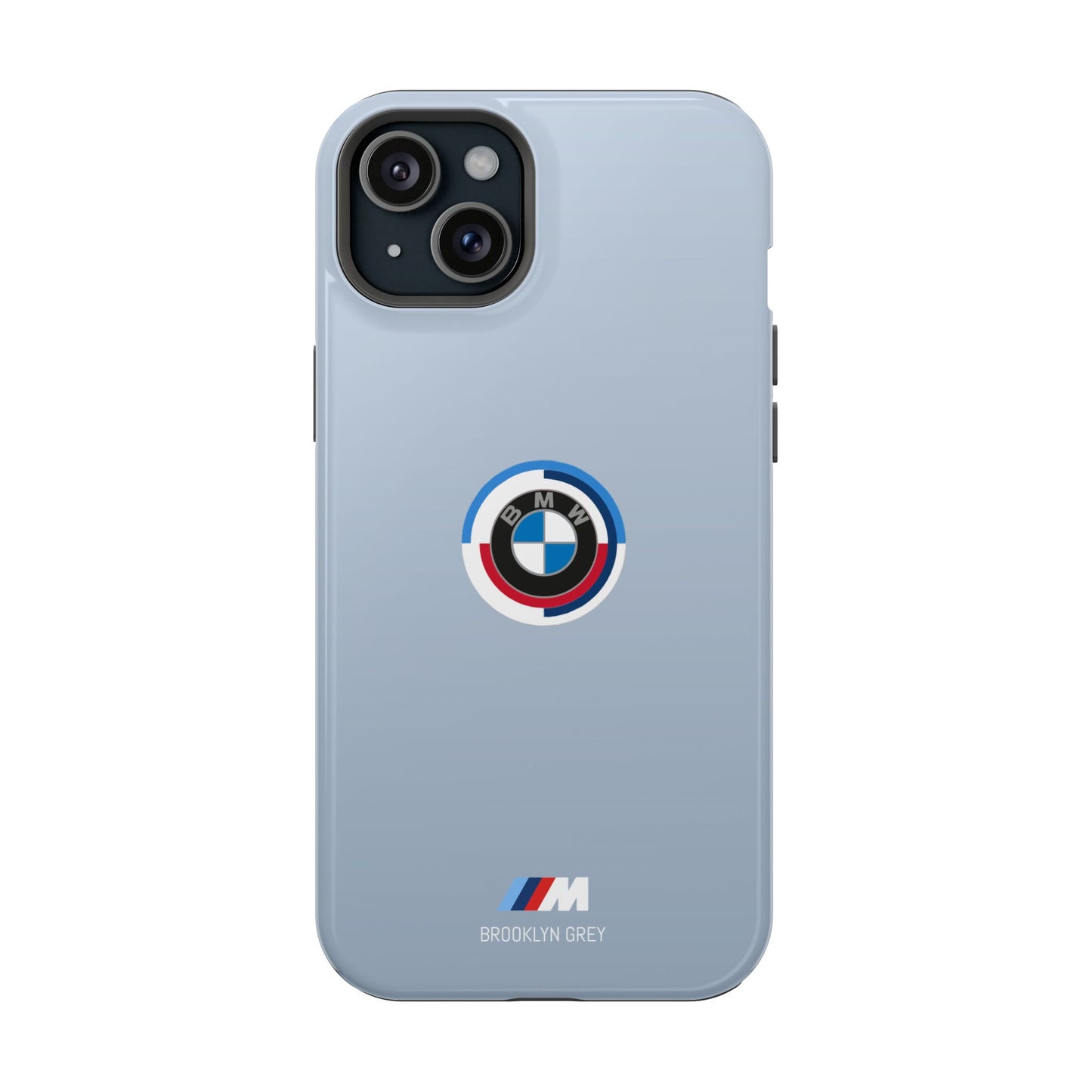 BMW G8X Brooklyn Grey iPhone MagSafe Tough Case - 50 Jahre Logo and M Piping