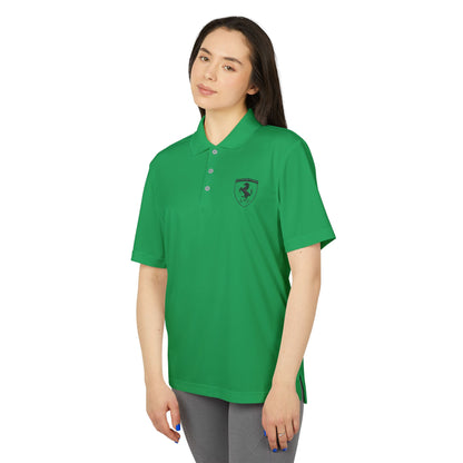 adidas Unisex Performance Polo with Ferrari Scuderia Silhouette Embroidery – Stylish & Functional - Multiple Colors