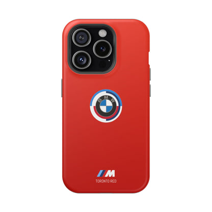 BMW G8X Toronto Red iPhone MagSafe Tough Case - 50 Jahre Logo and M Piping