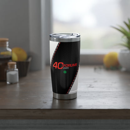 4C Forums Exclusive Vagabond 20oz Tumbler:  Alfa Romeo Madreperla White, Alfa Rosso, Alfa Black + Carbon Fiber Finish