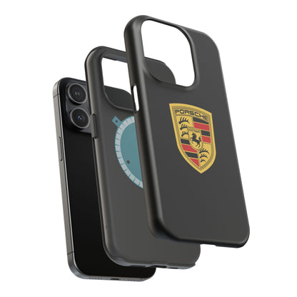 Porsche Crest iPhone MagSafe Elegance Case - iPhone 13 through 16 Pro Max - Black Gloss or Matte