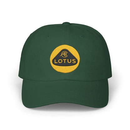 Classic Dad Cap with Lotus Logo Roundel Embroidered in 100% Cotton