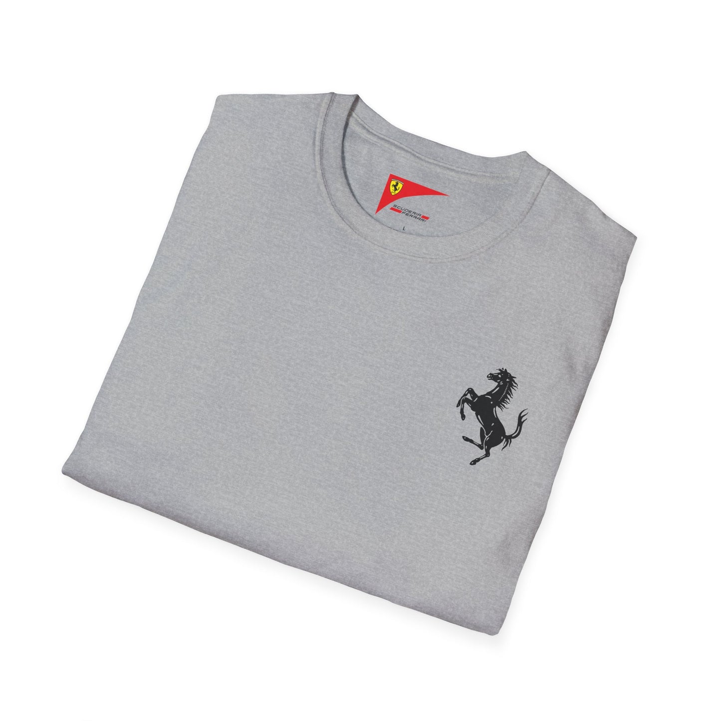 Ferrari Unisex Soft-Style T-Shirt - Prancing Horse & Scuderia Ferrari Logo