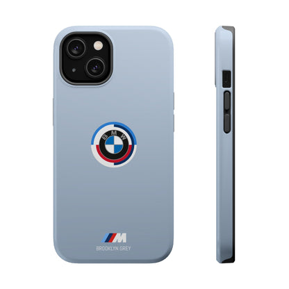 BMW G8X Brooklyn Grey iPhone MagSafe Tough Case - 50 Jahre Logo and M Piping