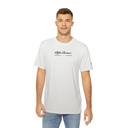 Alfa Romeo Trofeo White Men's Performance Tee - Moisture-Wicking Comfort, Made in USA - Quadrifoglio Style - AI Print Spot