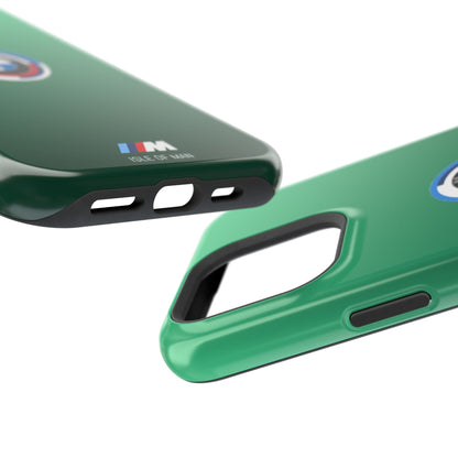 BMW G8X Isle of Man Green iPhone MagSafe Tough Case - 50 Jahre Logo and M Piping