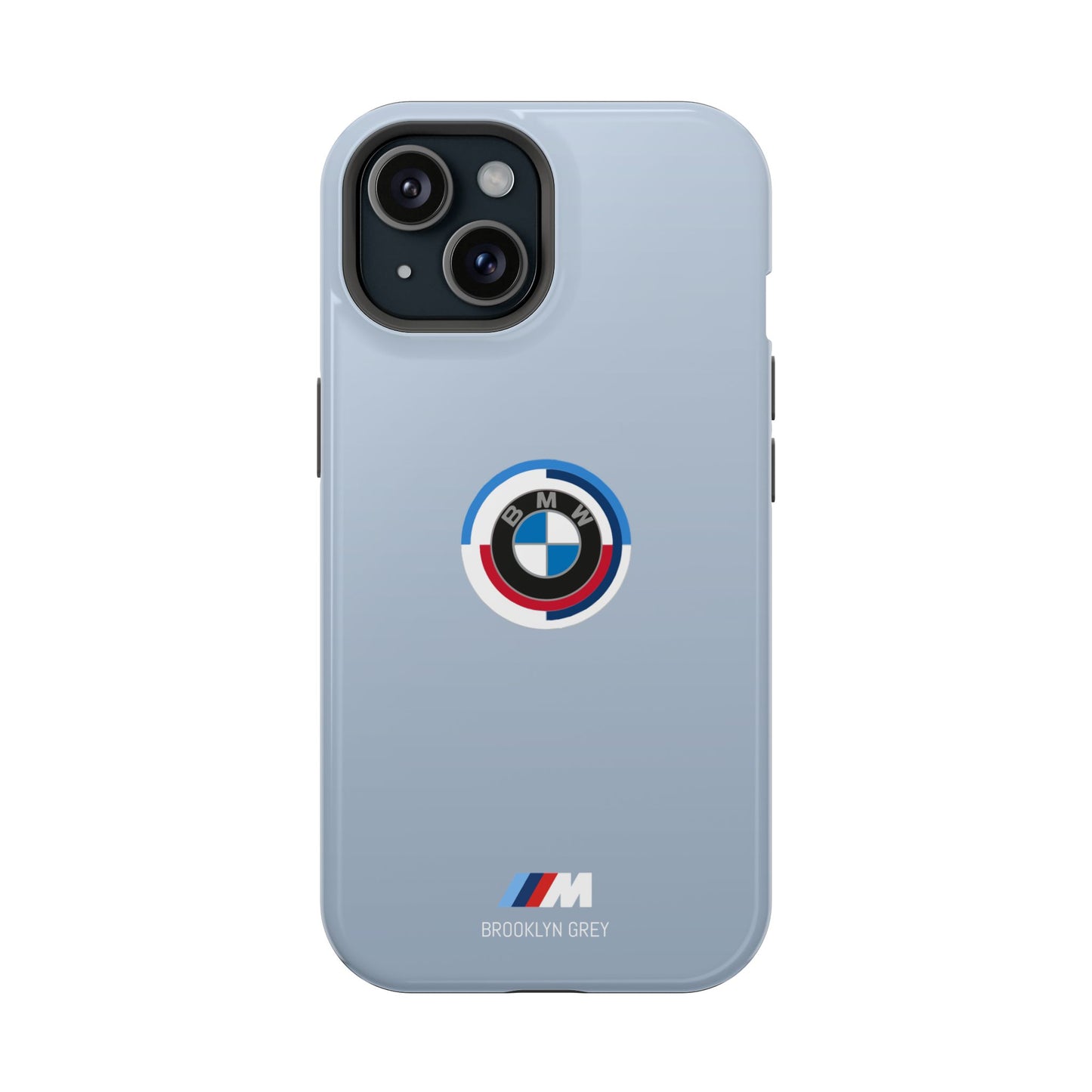 BMW G8X Brooklyn Grey iPhone MagSafe Tough Case - 50 Jahre Logo and M Piping