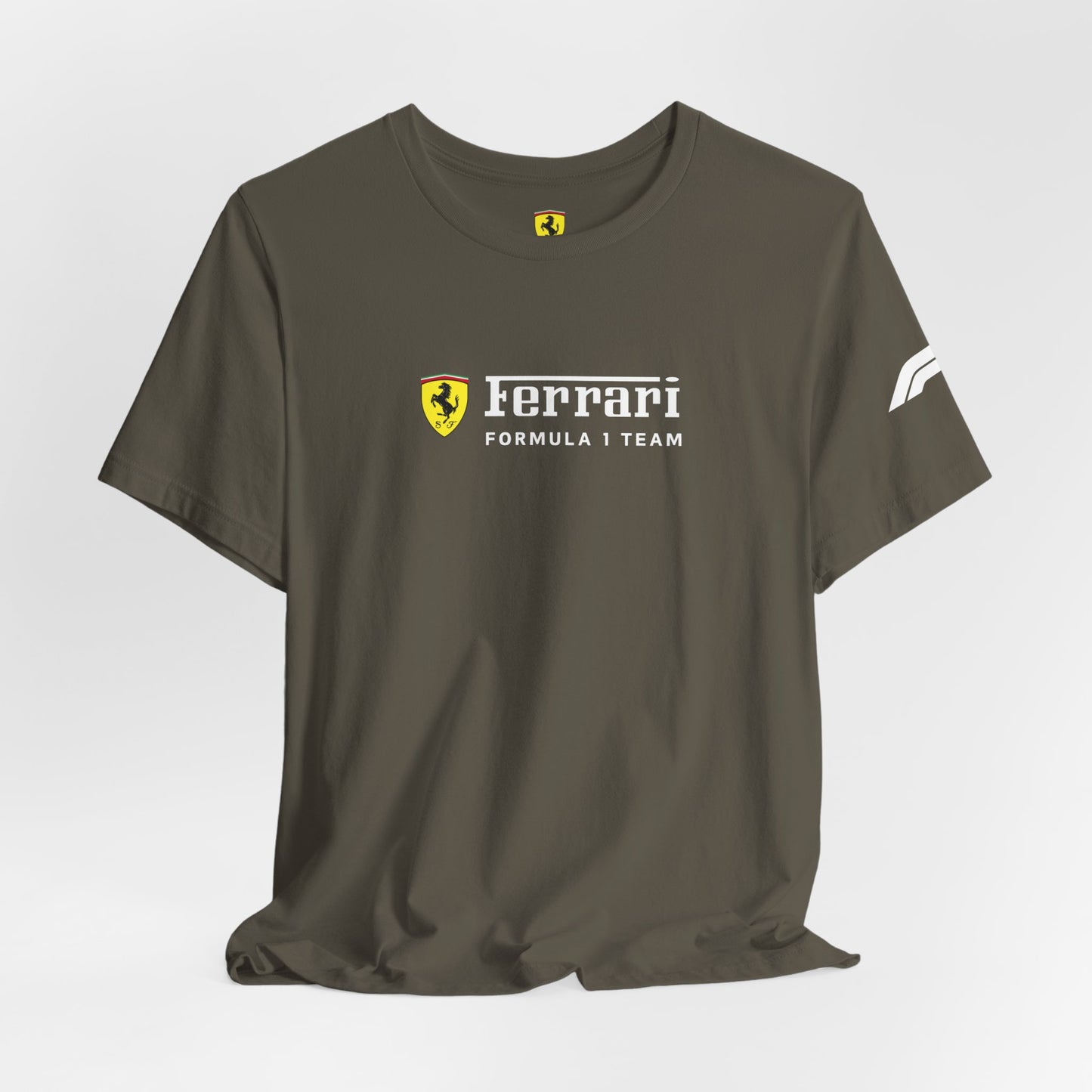 Ferrari Unisex Bella+Canva Ultra Soft Tee - Estilo cómodo - Scuderia y equipo de Fórmula 1 - Regalo para los entusiastas del automóvil - Car Show Gear